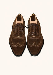 Suede Wingtip Oxfords
