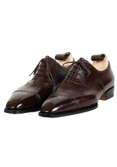 Brogued Captoe Oxfords With Medallion
