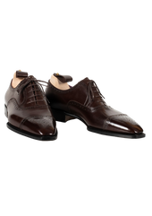 Brogued Captoe Oxfords with Medallion