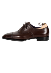 Brogued Captoe Oxfords With Medallion
