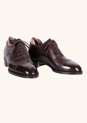 Brogued Captoe Dark Brown Oxfords