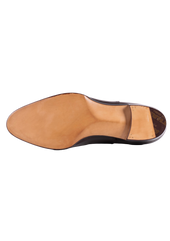 Hatched Grain Leather Captoe Oxfords