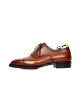 Replica Semi Brogued Cap Toe Oxfords With A Thin Rubber Sole