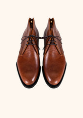 Brown Chukka Boots With Rubber Sole