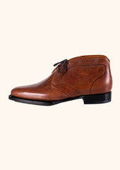 Brown Chukka Boots With Rubber Sole
