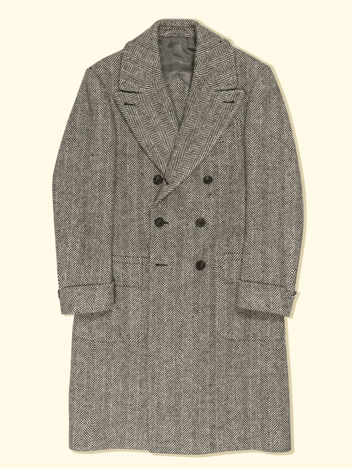 The Anthology X Permanent Style Polo Coat Herringbone Donegal Tweed The Anthology