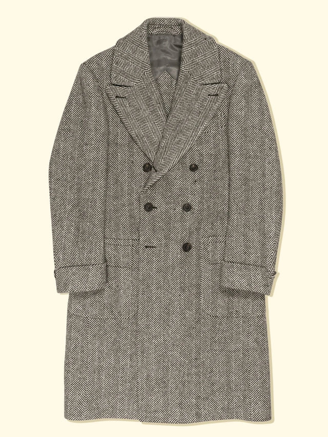 The Anthology x Permanent Style Polo Coat - Herringbone Donegal Tweed — The Anthology