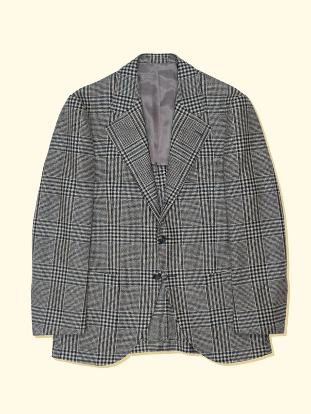 Wool Sport Jacket - Black & White/Ecru Magnified Plaid — The Anthology