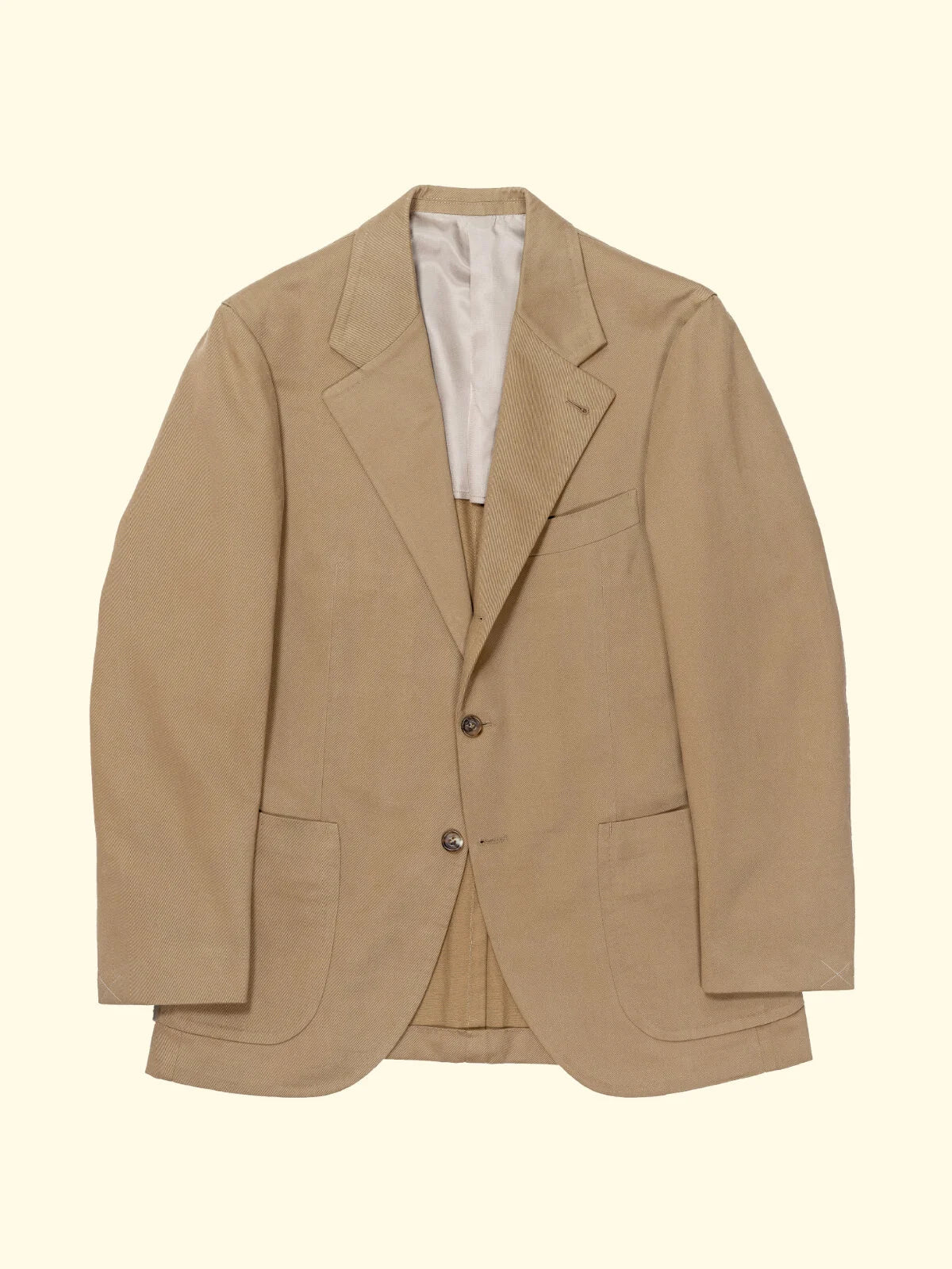 Brushed Cotton Suit Jacket Peanut Khaki The Anthology