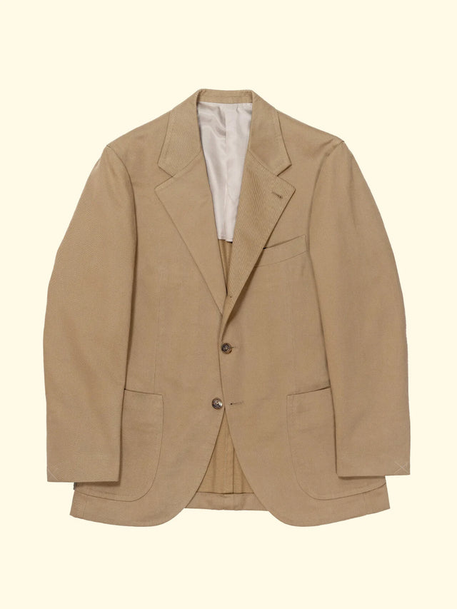 Brushed Cotton Suit Jacket - Peanut Khaki — The Anthology