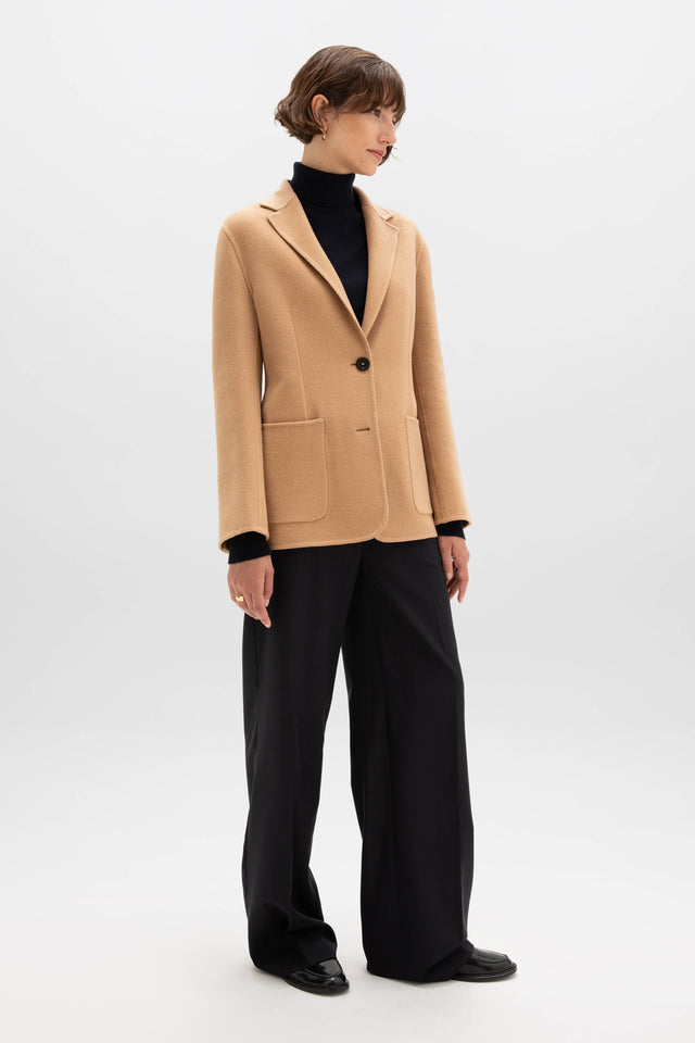 Classic Camel Cashmere Blazer
