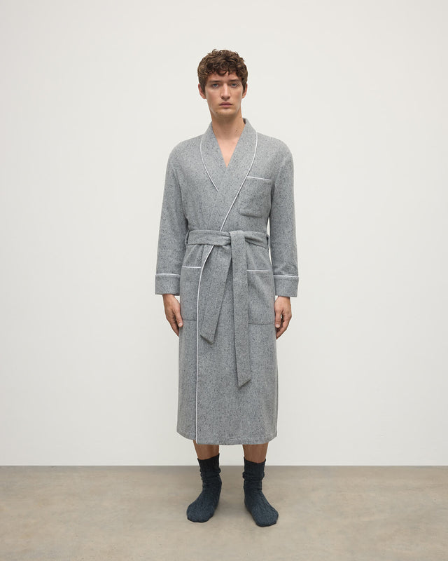 Donegal Cashmere Grey Dressing Gown