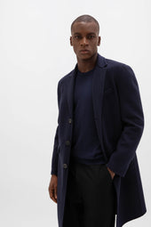 Classic Navy Cashmere Coat