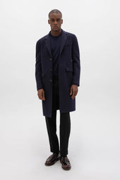 Classic Navy Cashmere Coat