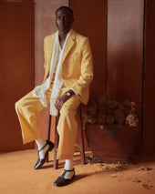 Riding Twill Suit Jacket - Yellow