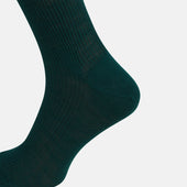 Petrol Green Mid Length Merino Socks
