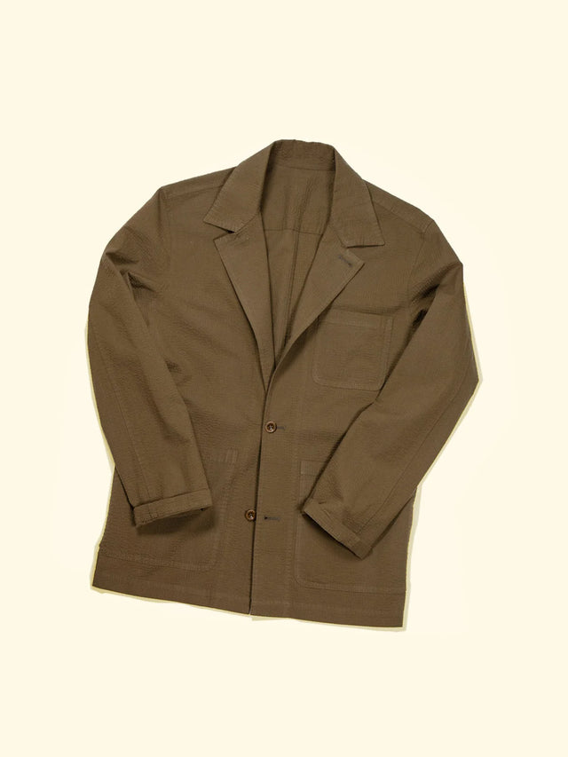 Lazyman Jacket - Tobacco Seersucker — The Anthology