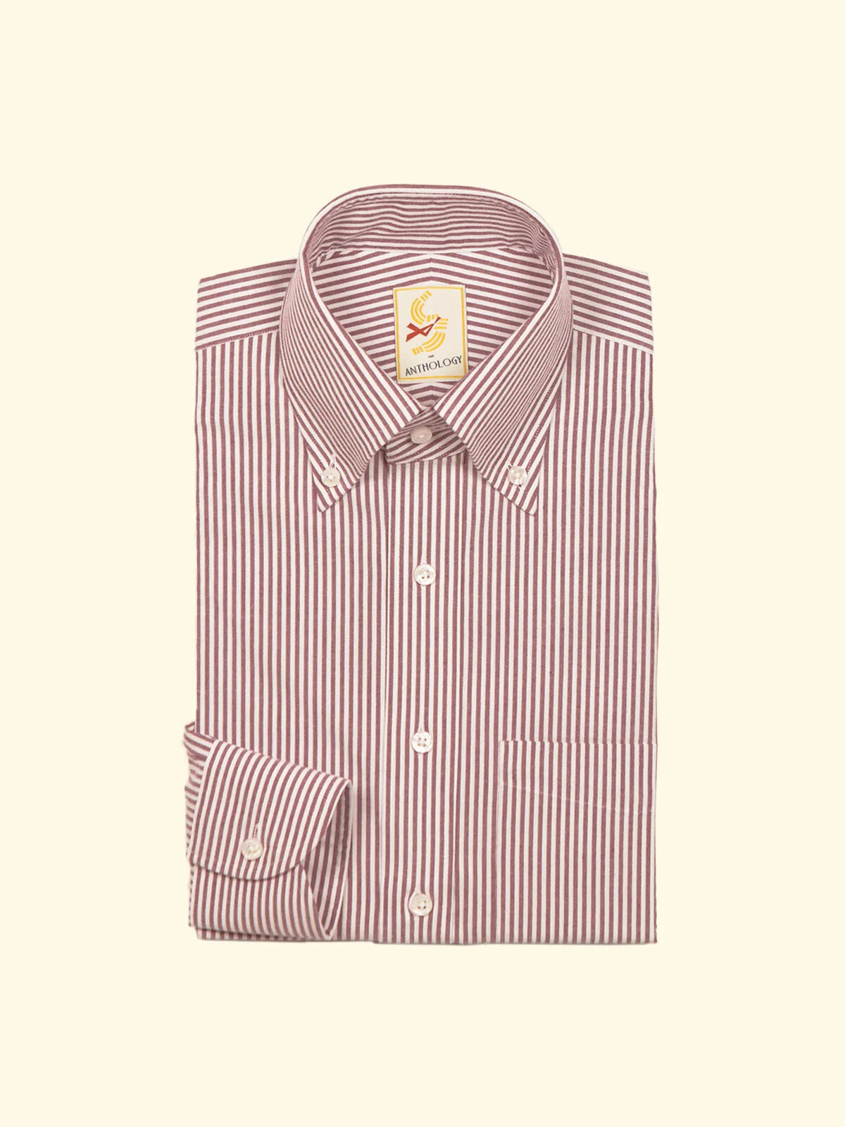 And White Brushed Oxford Button Down Shirt The Anthology