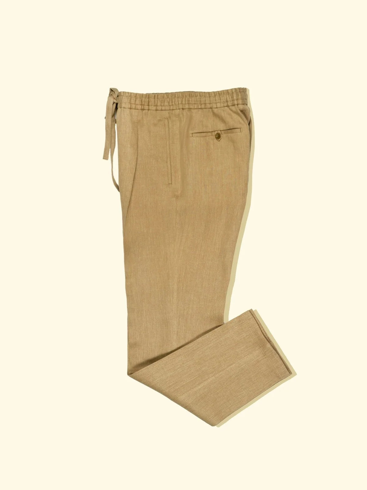 Linen Drawstring Trousers Honey The Anthology