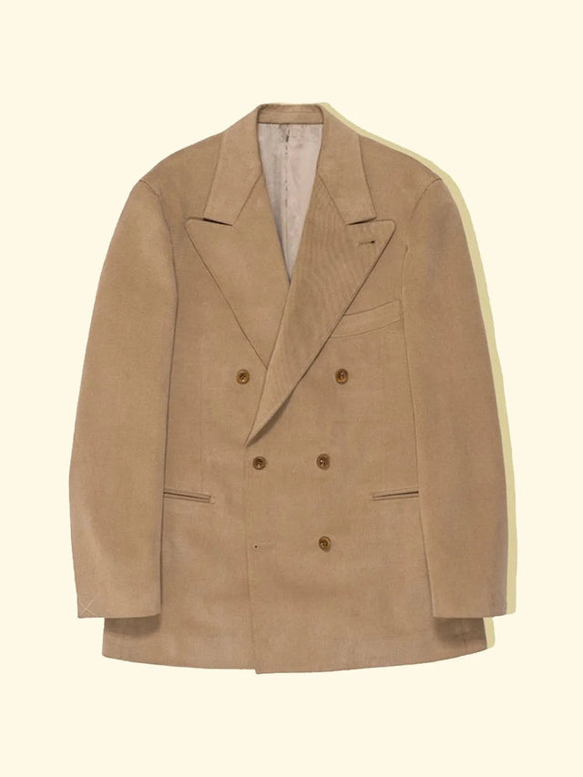 Brushed Cotton Twill Sport Jacket - Fawn — The Anthology