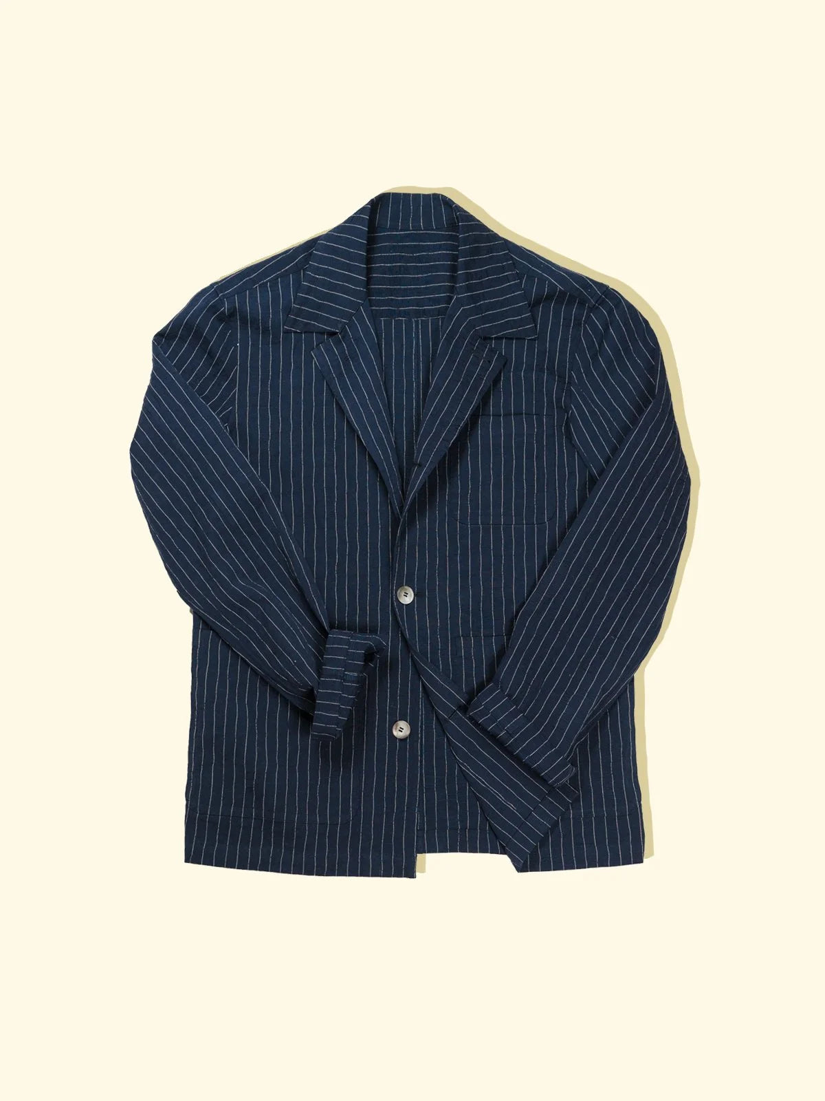 Lazyman Jacket White Ripple Stripe The Anthology