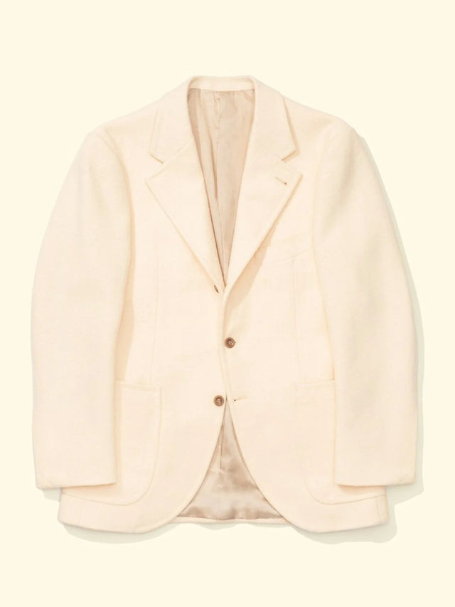 'Shaggy Dog' Lambswool Sport Jacket - Cream — The Anthology