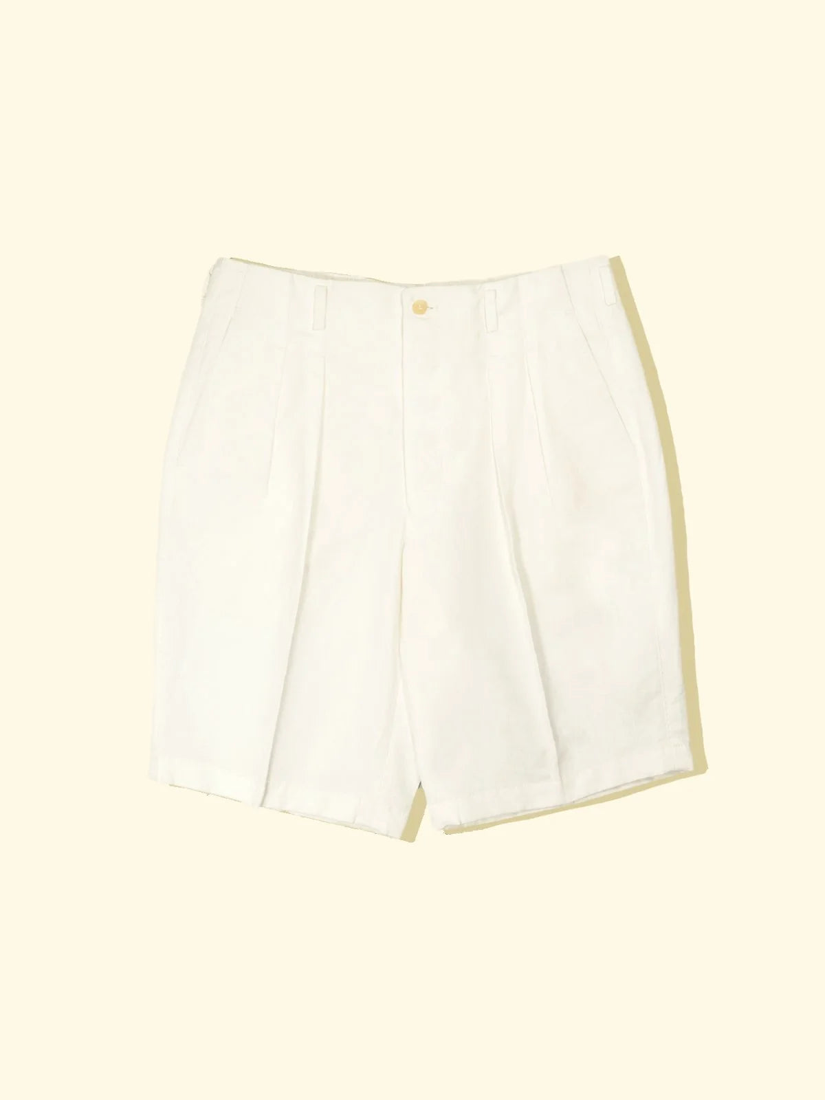 Cotton Linen Double Pleated Shorts The Anthology