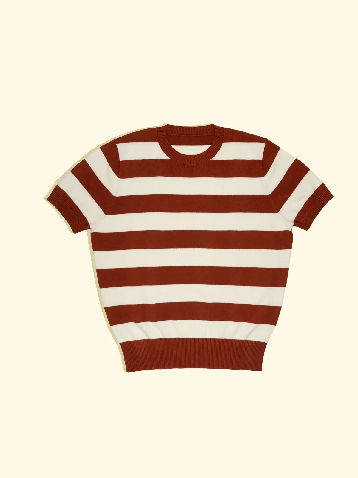Knitted T Shirt Red White Nautical Stripes The Anthology