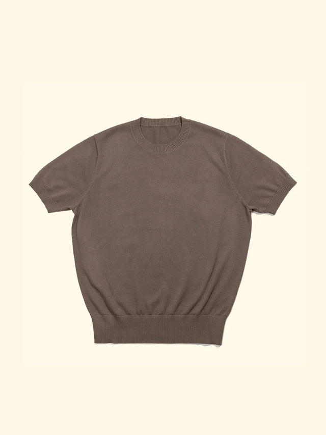 Knitted T-Shirt - Fossil — The Anthology