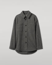 Cashmere Wool Blend Grey Overshirt