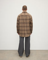 Cashmere Wool Blend Brown Overshirt
