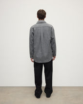 Cashmere Wool Blend Grey Overshirt