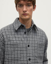 Cashmere Wool Blend Grey Overshirt