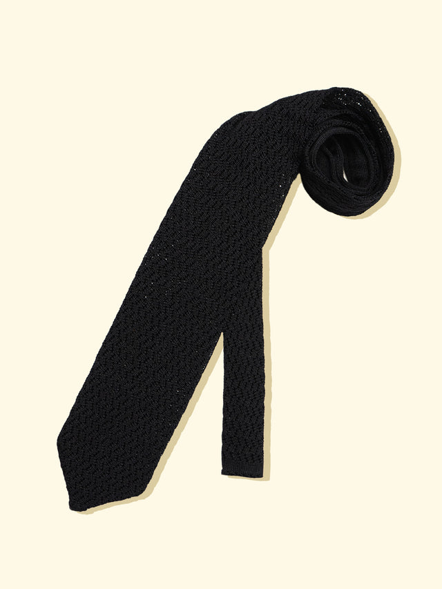 Knitted Tie - Black — The Anthology