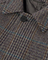 'The Balmacaan' Coat | Dark Slate Check