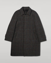 'The Balmacaan' Coat | Dark Slate Check