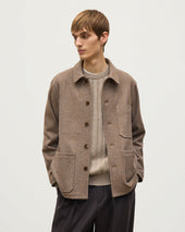 The Weavers Jacket Blue Herringbone