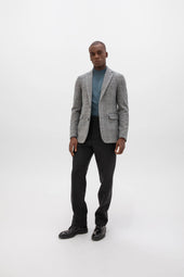 Mock Turtle Neck Blue Merino Jumper