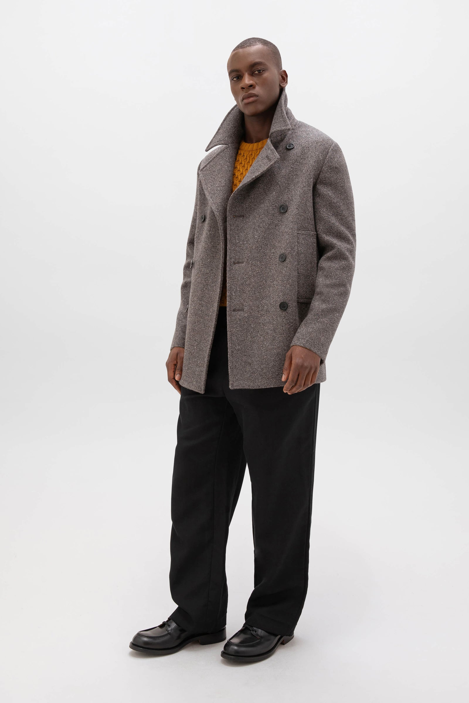 Herringbone Pea Coat