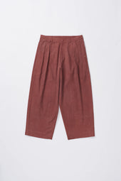 Pleated Cotton Trousers In