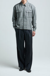 Diego Shirt In Wool Glen Check