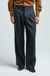 Quinto Trousers In Wool Pinstripe