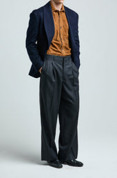 Quinto Trousers In Wool Pinstripe