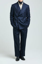Vito Trousers In Wool Herringbone