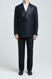 Smoking Trousers In Textured Silk Blend