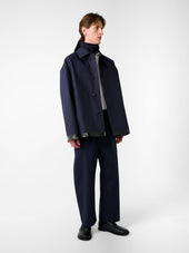 Sn X Mackintosh Teviot Short Mac Coat In