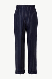 Umberto Trousers In Wool Pinstripe
