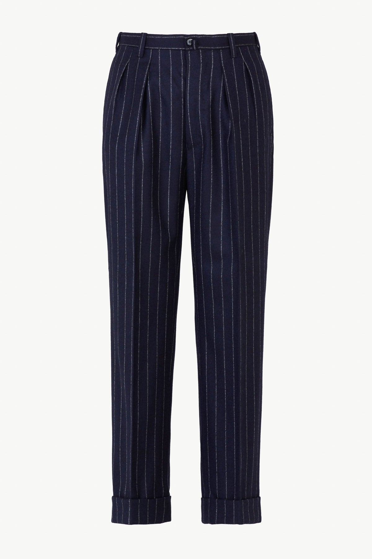 Umberto Trousers In Wool Pinstripe