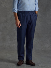 The Diplomat Trousers - Indigo Ink