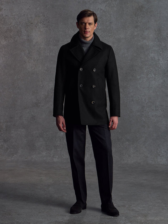 The Manchester Peacoat - Black (Heroes)